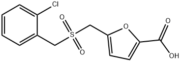 5-{[(2-chlorobenzyl)sulfonyl]methyl}-2-furoic acid Struktur