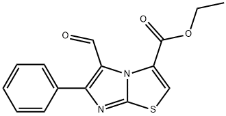 ethyl 5-formyl-6-phenylimidazo[2,1-b][1,3]thiazole-3-carboxylate Struktur