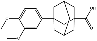 3-(3,4-dimethoxyphenyl)adamantane-1-carboxylic acid Struktur