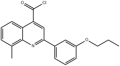 8-methyl-2-(3-propoxyphenyl)quinoline-4-carbonyl chloride Struktur