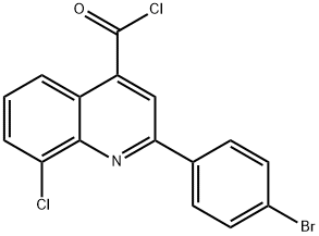 2-(4-bromophenyl)-8-chloroquinoline-4-carbonyl chloride Struktur