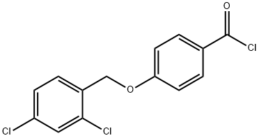 4-[(2,4-dichlorobenzyl)oxy]benzoyl chloride Struktur