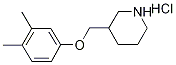 3-[(3,4-Dimethylphenoxy)methyl]piperidinehydrochloride Struktur