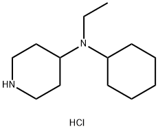 N-Cyclohexyl-N-ethyl-4-piperidinaminedihydrochloride Struktur