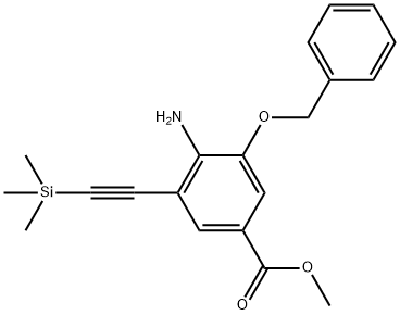 Methyl 4-amino-3-(benzyloxy)-5-[2-(trimethylsilyl)ethynyl]benzenecarboxylate Struktur