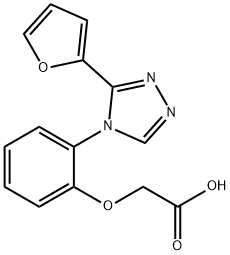 [2-(3-Furan-2-yl-[1,2,4]triazol-4-yl)-phenoxy]-acetic acid Struktur