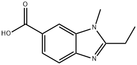 2-Ethyl-1-methyl-1H-benzimidazole-6-carboxylic acid Struktur