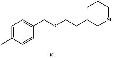 3-{2-[(4-Methylbenzyl)oxy]ethyl}piperidinehydrochloride Struktur