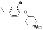 4-(2-Bromo-4-ethylphenoxy)piperidine hydrochloride Struktur