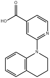 2-[3,4-Dihydro-1(2H)-quinolinyl]isonicotinic acid Struktur