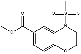 Methyl 4-(methylsulfonyl)-3,4-dihydro-2H-1,4-benzoxazine-6-carboxylate Struktur