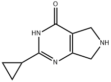 2-Cyclopropyl-6,7-dihydro-5H-pyrrolo-[3,4-d]pyrimidin-4-ol Struktur