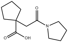 1-(2-Oxo-2-pyrrolidin-1-yl-ethyl)-cyclopentanecarboxylic acid Struktur