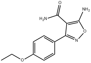 4-isoxazolecarboxamide, 5-amino-3-(4-ethoxyphenyl)- Struktur