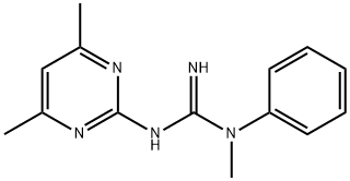 N'-(4,6-Dimethylpyrimidin-2-yl)-N-methyl-N-phenylguanidine Struktur