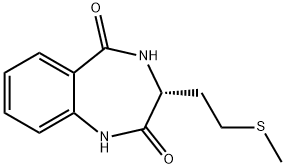 (3R)-3-[2-(Methylthio)ethyl]-3,4-dihydro-1H-1,4-benzodiazepine-2,5-dione Struktur