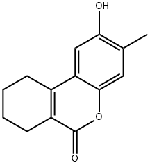 2-Hydroxy-3-methyl-7,8,9,10-tetrahydro-6H-benzo[c]chromen-6-one Struktur