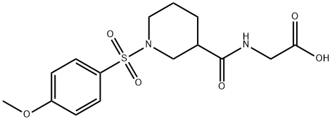 N-({1-[(4-Methoxyphenyl)sulfonyl]piperidin-3-yl}carbonyl)glycine Struktur