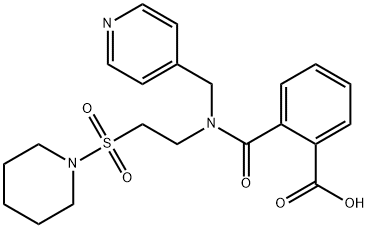 2-{[[2-(Piperidin-1-ylsulfonyl)ethyl](pyridin-4-ylmethyl)amino]carbonyl}benzoic acid Struktur