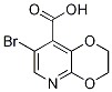 7-Bromo-2,3-dihydro-[1,4]dioxino[2,3-b]pyridine-8-carboxylic acid Struktur