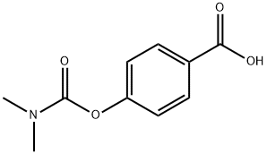 4-N,N-Dimethylcarbamoyloxy-benzoic acid Struktur