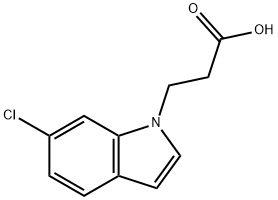 3-(6-Chloro-1H-indol-1-yl)propanoic acid Struktur