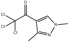 2,2,2-Trichloro-1-(1,3-dimethyl-1H-pyrazol-4-yl) ethanone Struktur