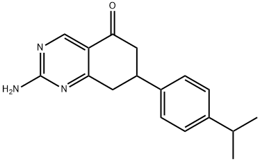 2-Amino-7-(4-isopropylphenyl)-7,8-dihydroquinazolin-5(6H)-one Struktur