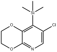 7-Chloro-8-(trimethylsilyl)-2,3-dihydro-[1,4]dioxino[2,3-b]pyridine Struktur