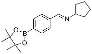 4-(Cyclopentyl)iminomethyl phenyl-boronic acid pinacol ester Struktur