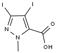 3,4-DIIODO-1-METHYL-1H-PYRAZOLE-5-CARBOXYLIC ACID Struktur