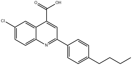 2-(4-BUTYLPHENYL)-6-CHLOROQUINOLINE-4-CARBOXYLICACID Struktur