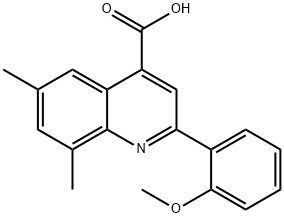 2-(2-METHOXYPHENYL)-6,8-DIMETHYLQUINOLINE-4-CARBOXYLIC ACID Struktur