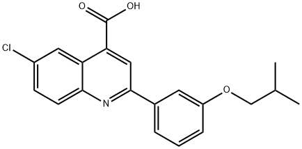 6-CHLORO-2-(3-ISOBUTOXYPHENYL)QUINOLINE-4-CARBOXYLIC ACID Struktur