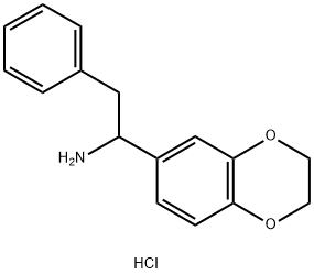 1-(2,3-DIHYDRO-BENZO[1,4]DIOXIN-6-YL)-2-PHENYL-ETHYLAMINE HYDROCHLORIDE Struktur