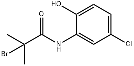 2-BROMO-N-(5-CHLORO-2HYDROXYPHENYL)-2-METHYLPROPIONAMIDE Struktur