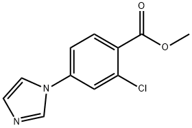 methyl 2-chloro-4-(1H-imidazol-1-yl)benzenecarboxylate Struktur