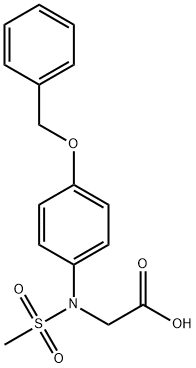 [[4-(Benzyloxy)phenyl](methylsulfonyl)amino]-acetic acid Struktur