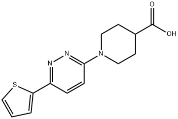 1-(6-Thien-2-ylpyridazin-3-yl)piperidine-4-carboxylic acid Struktur