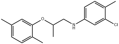 3-Chloro-N-[2-(2,5-dimethylphenoxy)propyl]-4-methylaniline Struktur