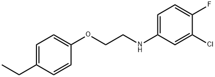 3-Chloro-N-[2-(4-ethylphenoxy)ethyl]-4-fluoroaniline Struktur