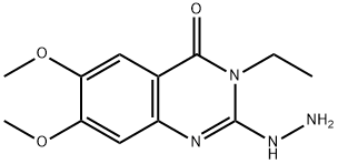 3-Ethyl-2-hydrazino-6,7-dimethoxyquinazolin-4(3H)-one Struktur