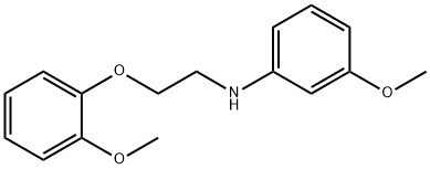 3-Methoxy-N-[2-(2-methoxyphenoxy)ethyl]aniline Struktur