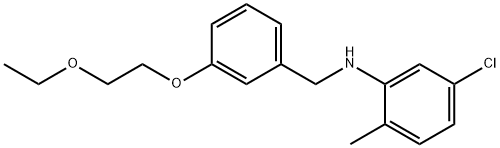 5-Chloro-N-[3-(2-ethoxyethoxy)benzyl]-2-methylaniline Struktur