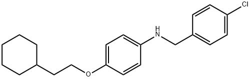 N-(4-Chlorobenzyl)-4-(2-cyclohexylethoxy)aniline Struktur