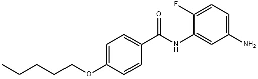 N-(5-Amino-2-fluorophenyl)-4-(pentyloxy)benzamide Struktur