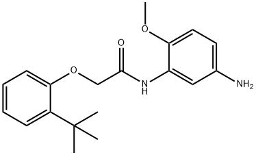 N-(5-Amino-2-methoxyphenyl)-2-[2-(tert-butyl)-phenoxy]acetamide Struktur