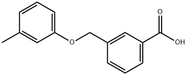 3-(3-methylphenoxymethyl)benzoic acid Struktur