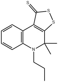 4,4-dimethyl-5-propyl-4,5-dihydro-1H-[1,2]dithiolo[3,4-c]quinoline-1-thione Struktur