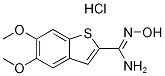 N'-hydroxy-5,6-dimethoxy-1-benzothiophene-2-carboximidamide hydrochloride Struktur